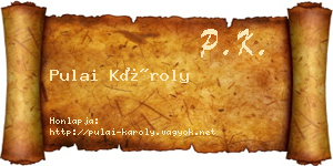 Pulai Károly névjegykártya